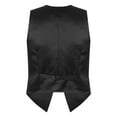 thumbnail image 3 of YONGHS Mens Sequins Vest Jacket Formal Business Wedding Slim Fit Tuxedo Waistcoat Black 3XL, 3 of 7