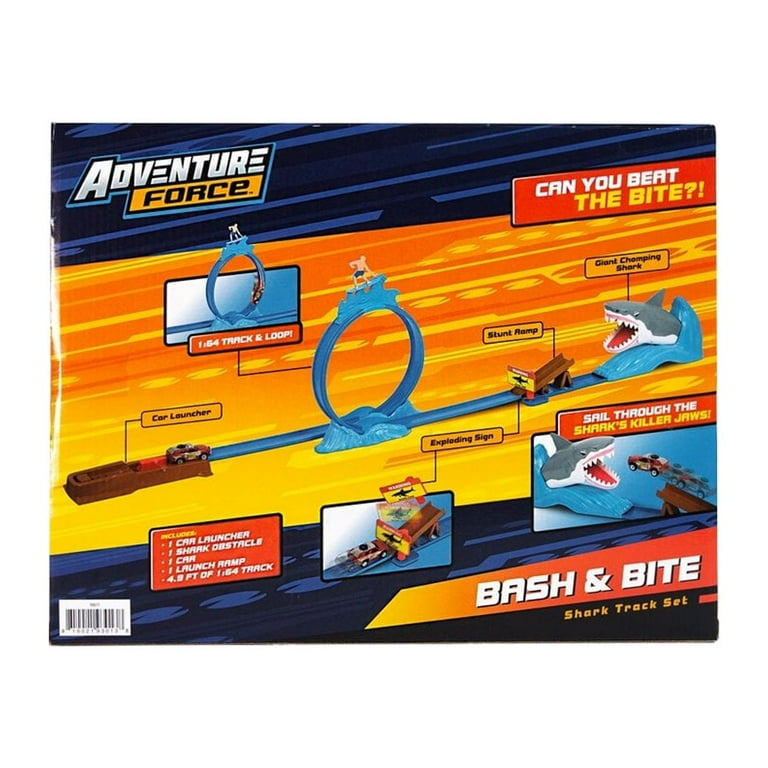 Adventure Force Bash & Bite Shark Car Track Playset with Loop