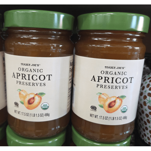 Trader Joe’s Organic Apricot Preserves 17.5oz 496g (2 Jars)