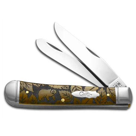 Case XX Knives Wildlife Series Bear Antique Bone Trapper 1/500 58182BEAR Stainless Pocket Knife
