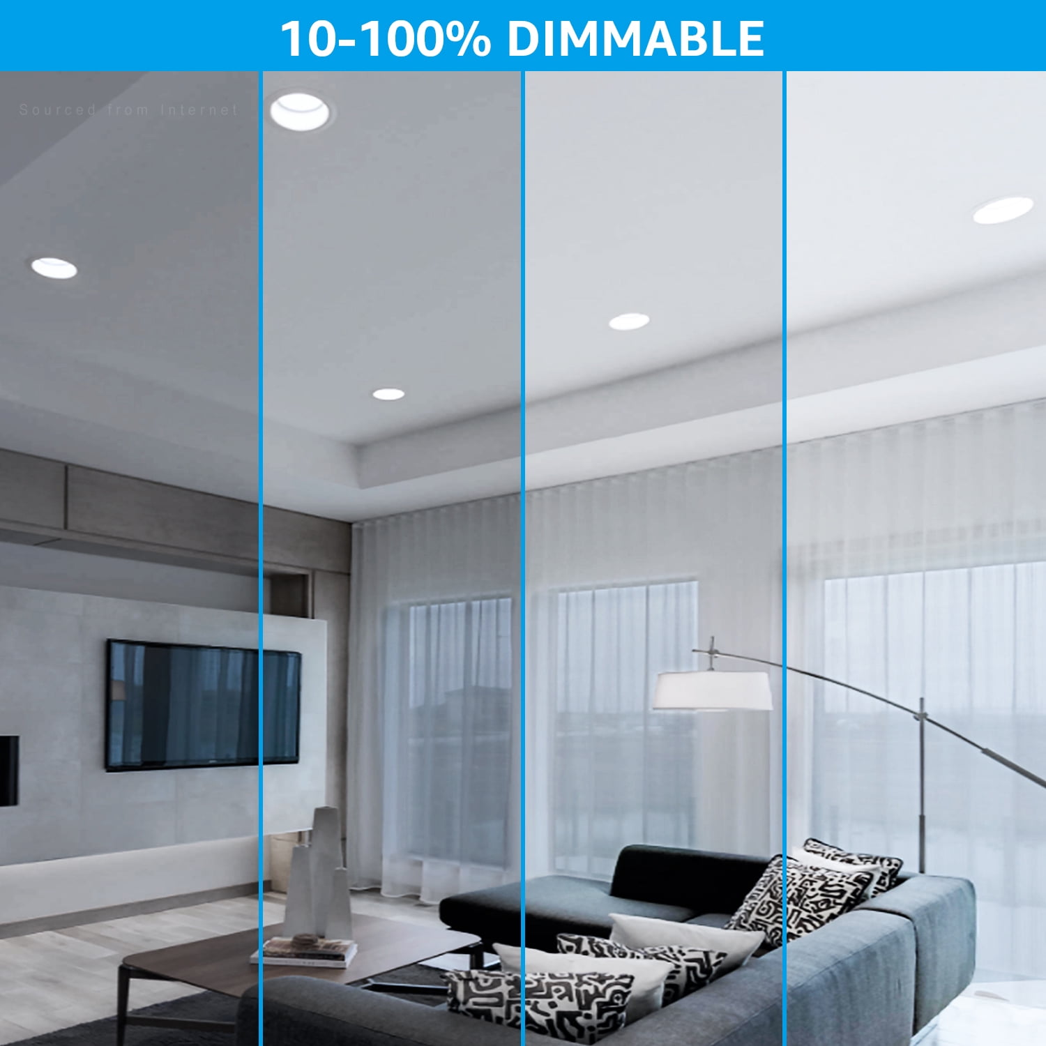 8 Pack BR40 LED Light Bulbs, 17W=100W, 1400lm, Dimmable, E26 Base, Indoor Flood Light for Cans, Recessed Kit, 5000K Daylight