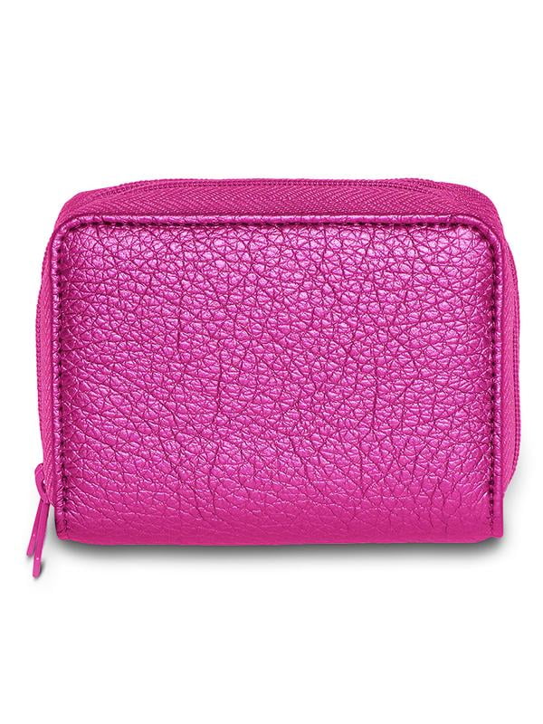 RFID Buxton Scan Proof Compact LeatherLook Wallet Purse, Pink