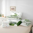 thumbnail image 5 of 7-Piece Cute Animal Bedding Full Cartoon Frog Comforter Set, Eucalyptus Bedding Comforter Sets Watercolor Leaves Bed in a Bag, Kawaii Funny Animal Bedding Accessories, 5 of 6
