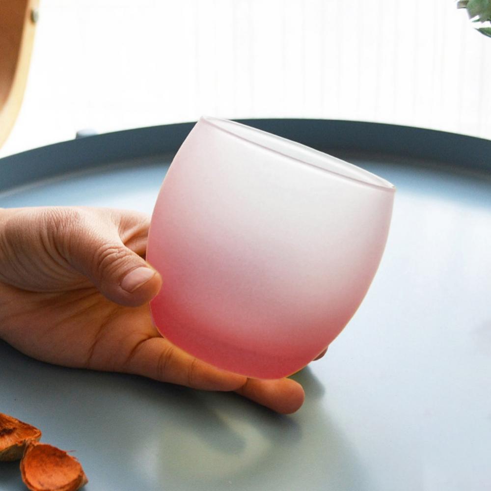 Water Drop Frosted Colored Glass Cup, 320/350ml Frosted Glass Cup, 16