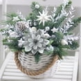 thumbnail image 2 of HAOSHICS 25 Pcs Poinsettias Artificial Christmas Flowers Decorations,Glitter Poinsettia Flowers for Wedding Home Christmas Tree Ornaments with Clips(Red), 2 of 16