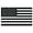 7x12 Black and White AM Flag, variant on Magnet Me Up Reversed Black and White American Flag Vinyl Automotive Magnet, 7x12 Inches