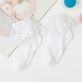 thumbnail image 2 of TOOYOU Girls Socks Baby Lace Socks Girls Ruffle Socks For Newborn Infants Princess Frilly Lace Cotton Size 1-3 Years, 2 of 2