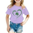 thumbnail image 4 of Toddler Girl Shirts 6t St Patricks Day Shirt Comfy Short Sleeve T-Shirt Crew Neck Tee Tops Girls' Tops, Tees & Blouses ,3-4 Years, 4 of 4