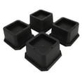 thumbnail image 1 of Rubber Bed Risers, 4 Pack Chair Risers Furniture Lifts Blocks For  Black, 1 of 8