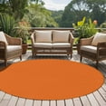 thumbnail image 5 of Burnt Orange 7ft Round Rug, Farmhouse Solid Orange Color Modern Art Non-Skid Rubber Backing Large Area Rugs - Living Room Bedroom Home Office, Indoor Floor Mat Carpets Washable Rug, 5 of 9