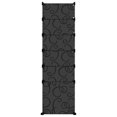 thumbnail image 4 of Zapatero modular VidaXL, 16 pares, polipropileno negro con marcos de acero, 4 of 6