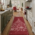 thumbnail image 5 of BERTHMEER 2'x6' Christmas Runner Rugs for Hallway Entryway Christmas Tree Gifts Print Holiday Decor Runner for Indoor Entrance Kitchen Bathroom Bedroom Washable Non-slip Rug,Red, 5 of 6