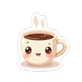 thumbnail image 4 of cartoon Coffee Stickers, Waterproof Coffee Sticker for Water Bottle Laptop Phone Cases Planner Skateboard Luggage Helmet Party Favor Decor, Ideal for Adults Teens Teacher Rewards, 4 of 9