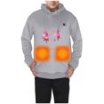 thumbnail image 6 of Bcresic,Unisex Heated Hoodies Soft Fleece Electric Heating Hoodie for Men Women Lightweight Kangaroo Pocket Winter Sweatshirt 5 Zones Heating Fleece Hooded(Gray,XL), 6 of 6