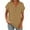 Beige, variant on Rolled up Sleeve Shirts for Women Short Sleeve T-Shirts Loose Fitting Curvy Hem Tunics Buttons V Neck Dressy Blouses Black,S