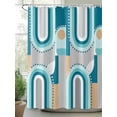 thumbnail image 2 of Shower Curtains for Bathroom-72"x72", Mid Century Abstract Art Waterproof Bath Curtain Grommet Shower Curtain Set with Hooks, Stripe Color Block Washable Bath Accessories, 2 of 6