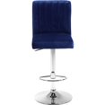 thumbnail image 3 of Meridian Furniture Joel Tabouret Réglable en Velours 33"H Bleu Marine (Ensemble de 2), 3 of 7