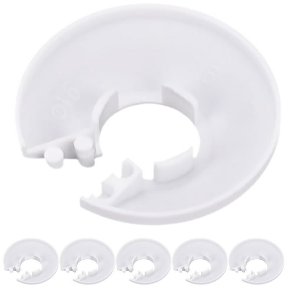 Homemaxs Pipe Cover Plastic White 5.00X5.00X1.50cm Faucet Escutcheon Plates