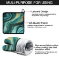 thumbnail image 7 of Teal Gold Marble Kitchen Oven Mitt and Pot Holder Sets 4 Pcs for Baking, Cooking and Grilling, Heat Resistant Up To 392 °F, 7 of 7