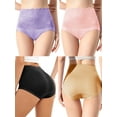 thumbnail image 1 of SHCKE Women's Panties Briefs 4-PACK Soft High Waist Breathable Solid Color Brief Seamless Panties for Women Plus Size Stretch Underwear Ladies Panties, 1 of 8