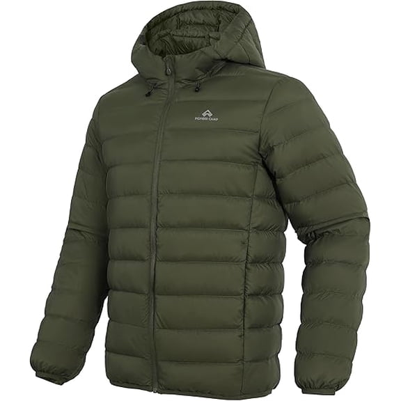 Men Down Puffer Jacket Pioneer Camp 650 Fill Packable Hooded