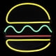 thumbnail image 5 of Forma creativa de hamburguesa LED Letrero de neón USB Powered LED Modeling Light Night Light, 5 of 5