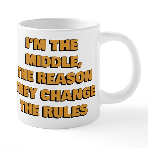 CafePress - I'm The Middle - 20 Oz White Ceramic Mega Mug