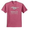 thumbnail image 2 of Wild Bobby, Ford Mustang Logo 50 Years Vintage Emblem, Cars and Trucks, Men Graphic Tee, Vintage Heather Red, 5X-Large, 2 of 4