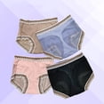 thumbnail image 3 of Aayomet String Underwear pour Femmes Slips Dentelle Maille Épissage Slips Respirant Pur Coton Entrejambe Femelle (C, XXXL), 3 of 5