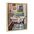 thumbnail image 2 of Stupell Industries Eclectic Corgi in Pastel Tub Gold Floating Frame Canvas Art, 17 x 21, by The Prints Vibe, 2 of 8