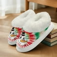 thumbnail image 6 of FUIALDOLG Funny Snowman Print Women's House Slippers Christmas Thick Sole Fuzzy Slippers for Women Men Fluffy Home Shoes, 6 of 7