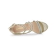 thumbnail image 4 of BLISSFUL STEP Women's Shoes Stiletto Heel Open Toe Ankle Strap Rhinestone Buckle Sandals Gold 6, 4 of 7