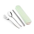 thumbnail image 1 of 3Pcs Stainless Steel Cutlery Fork Spoon Chopsticks Reusable with Case, 1 of 5