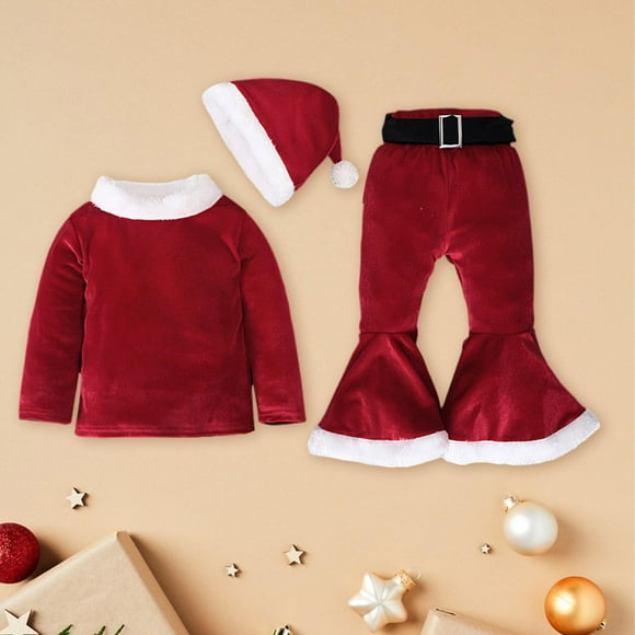Conjunto de disfraces navideños para niños, traje de cosplay navideño, ropa festiva para juegos de rol 140 cm