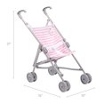 thumbnail image 2 of JC Toys  Up to 16 in. Berenguer Boutique Elephant Theme Single Umbrella Stroller, Pink, 2 of 5