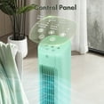 thumbnail image 3 of KISSAIR 30" Compact Tower Fan for Bedroom – 85° Oscillating, 3 Speeds, Normal/Sleep 2 Modes, 15H Timer, LED Display & Remote, Portable Bladeless Fan, Green, 3 of 8