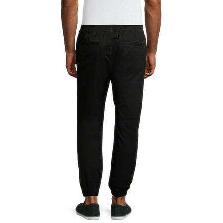 No Boundaries - No Boundaries Men's and Big Men's Woven Seamed Twill Jogger Pants, up to 5XL