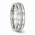 thumbnail image 4 of Stainless Steel Brushed and Polished CZ Ring Size: 6; for Adults and Teens; for Women and Men, 4 of 6