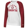 thumbnail image 2 of Women's Russell White/Crimson Alabama Crimson Tide Fleece Raglan Pullover Sweatshirt, 2 of 3