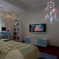 thumbnail image 4 of Tachiuwa Boho Rainbow Heart Shape Feather Home Wall Hanging, 4 of 9
