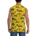 thumbnail image 4 of Uemuo Vintage Excavator Pattern Men's Sleeveless T-Shirt,Muscle Athletic Tank Top, Moisture-wicking Quick-dry Breathable Classic Tee Top for Gym Run Outdoor Sports-Medium, 4 of 8