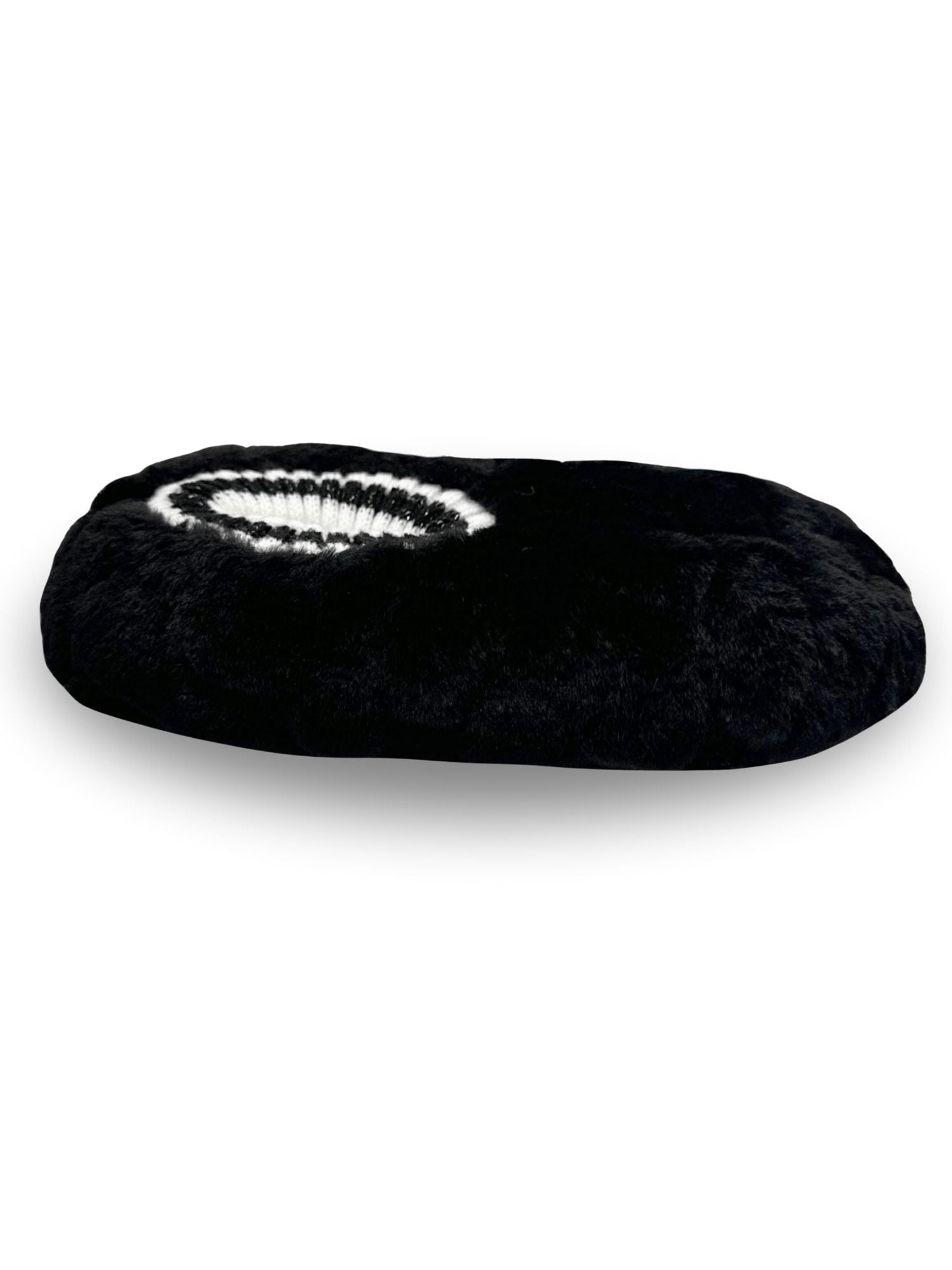Fuzzy Babba Women's Textured Faux Fur Knit Cuff Slipper Socks, 1-Pack, Shoe Sizes 7-9.5