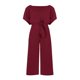 thumbnail image 1 of Gibobby Monos de Moda Casual Verano Color Sólido Sin Mangas Pantalones Capri Cintura Alta Corbata Mono(Vino， S), 1 of 4
