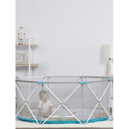 Regalo 8 Panel My Play Portable Play Yard with Removable Pad, Teal