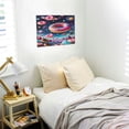 thumbnail image 5 of Daiia Starry Sky Colorful Donut Print Canvas Decorative Picture – 30x40in Artistic Wall Art, Ready-to-Hang Canvas Print for Living Room（Horizontal）, 5 of 6