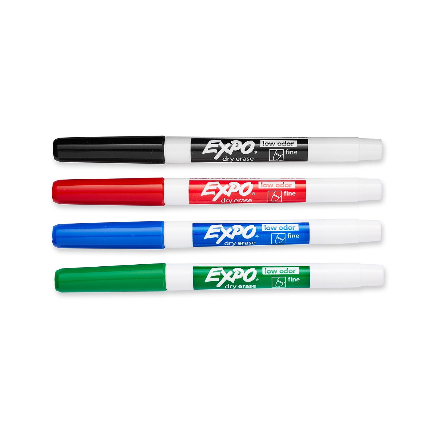  Expo Fine Tip Dry Erase Markers 4 Pack Assorted Colors (86674)  ~ Set of 2 Packs (8 Markers Total) : Office Products