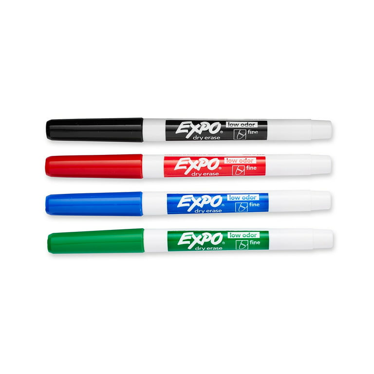 Expo Dry Erase Markers Fine Tip Assorted Inks 86074CS 