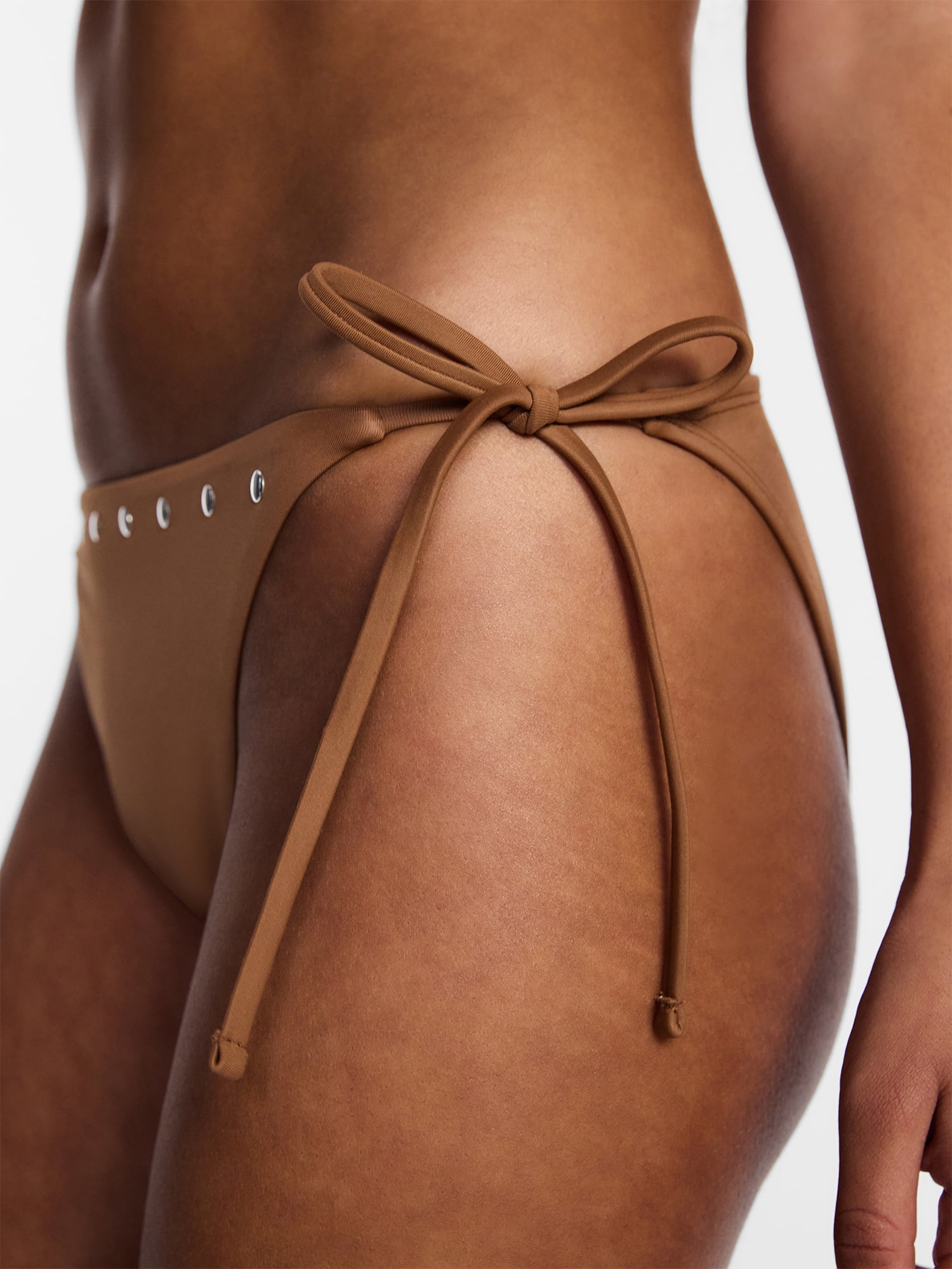 Kacey Lee Women's and Women's Plus Studded Bikini Bottoms with Side Tie, Sizes XS-3X