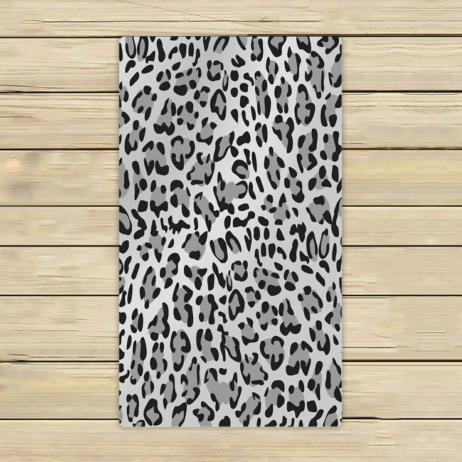 ECZJNT Leopard Print Pattern Gray Scale Beach Bath Towels Shower Towel For  Home Outdoor Travel 16x28 Inch 