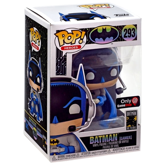 Funko POP Heroes DC Gamer Batman 293 GameStop Exclusive Vinyl Figure 2019